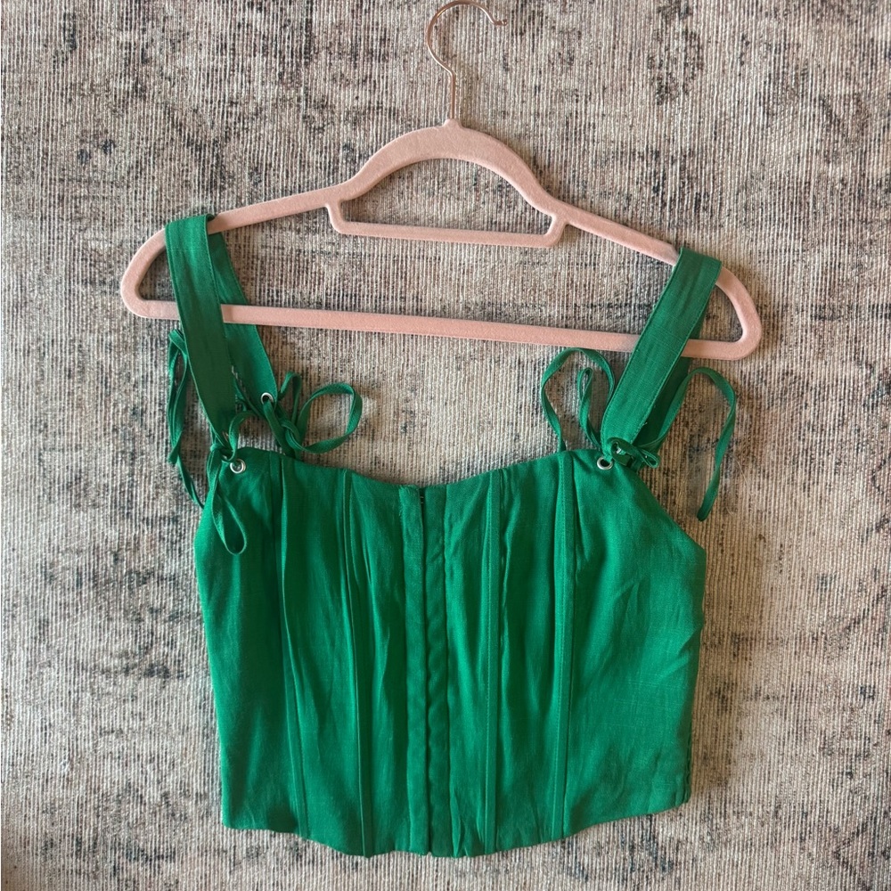 Altar'd State Green Corset Top- Small